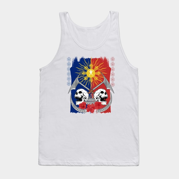 Philippine Flag Sun / Headhunter Tank Top by Pirma Pinas